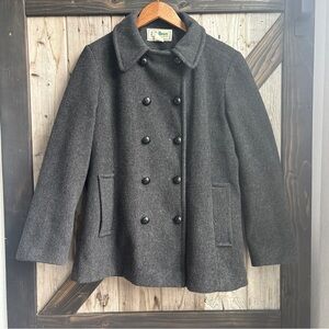 L.L bean gray wool peacoat size 12